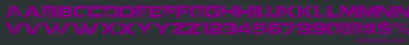 Coalition v2  Font – Purple Fonts on Black Background