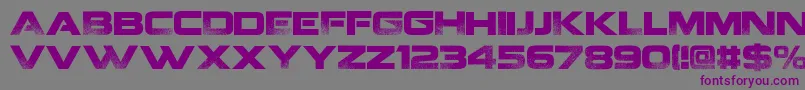 Coalition v2  Font – Purple Fonts on Gray Background