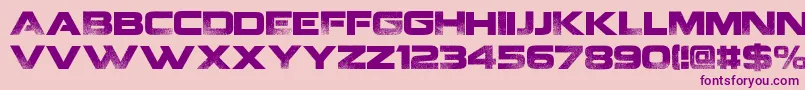 Coalition v2  Font – Purple Fonts on Pink Background
