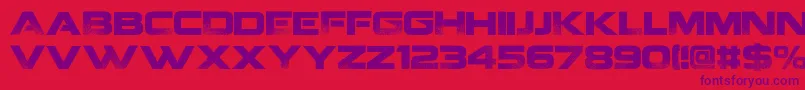 Coalition v2  Font – Purple Fonts on Red Background