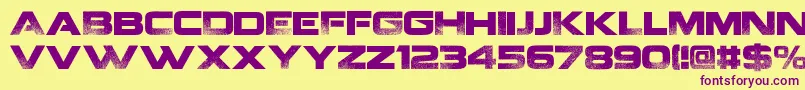 フォントCoalition v2  – 紫色のフォント、黄色の背景
