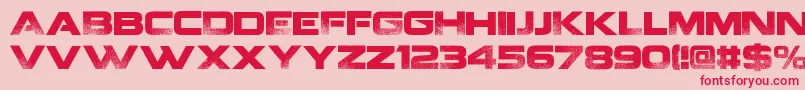 Coalition v2  Font – Red Fonts on Pink Background