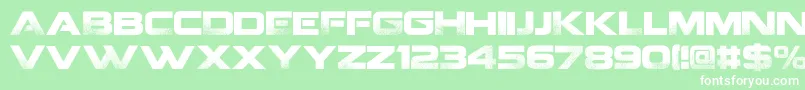 Coalition v2  Font – White Fonts on Green Background