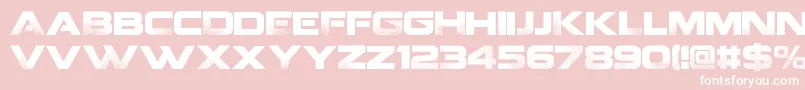 Coalition v2 -Schriftart – Weiße Schriften auf rosa Hintergrund