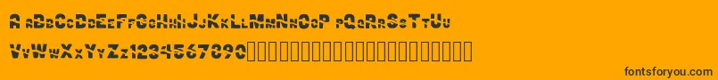ChuaFont Font – Black Fonts on Orange Background
