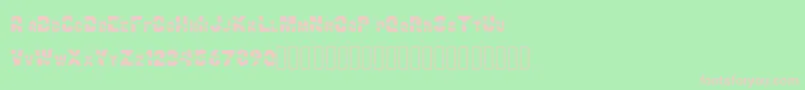 ChuaFont Font – Pink Fonts on Green Background