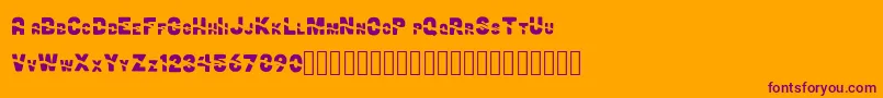 Шрифт ChuaFont – фиолетовые шрифты на оранжевом фоне