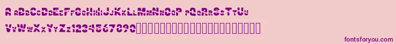 ChuaFont-Schriftart – Violette Schriften auf rosa Hintergrund