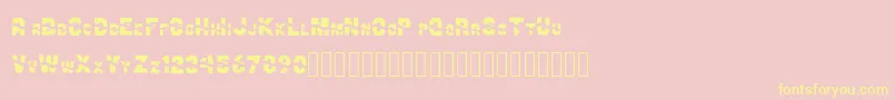 ChuaFont Font – Yellow Fonts on Pink Background