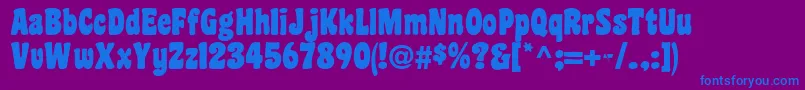 COASBL   Font – Blue Fonts on Purple Background