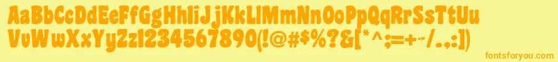 COASBL   Font – Orange Fonts on Yellow Background