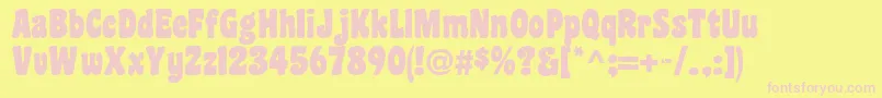 COASBL   Font – Pink Fonts on Yellow Background