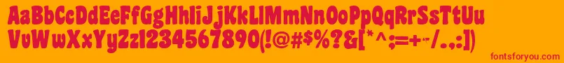 COASBL   Font – Red Fonts on Orange Background