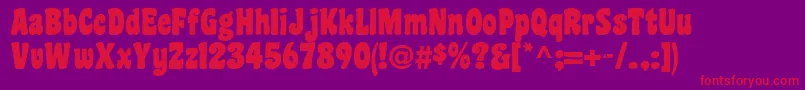 COASBL   Font – Red Fonts on Purple Background