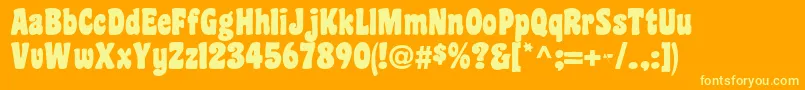 COASBL   Font – Yellow Fonts on Orange Background