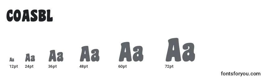 Größen der Schriftart COASBL   (123640)