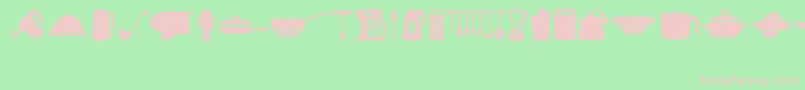 フォントCocinitas – 緑の背景にピンクのフォント