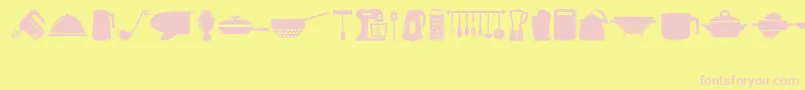 Cocinitas Font – Pink Fonts on Yellow Background