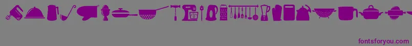 Cocinitas Font – Purple Fonts on Gray Background