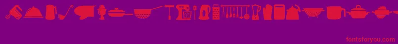Cocinitas Font – Red Fonts on Purple Background