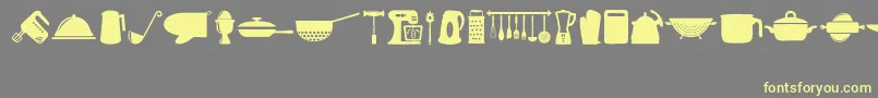 Cocinitas Font – Yellow Fonts on Gray Background