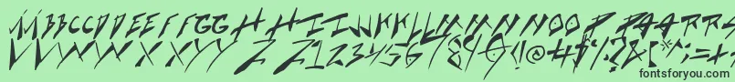 Cock Boat Font – Black Fonts on Green Background