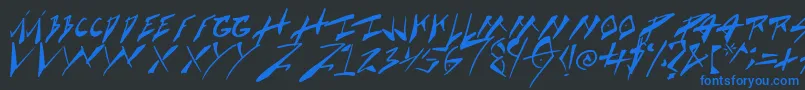 Cock Boat Font – Blue Fonts on Black Background