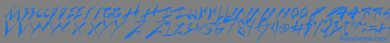 Cock Boat Font – Blue Fonts on Gray Background