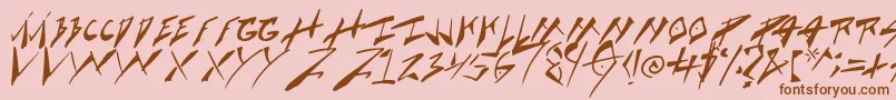 Cock Boat Font – Brown Fonts on Pink Background