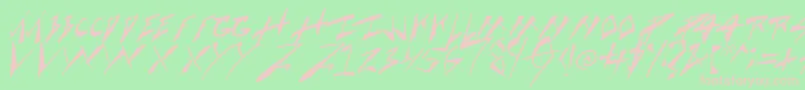 Cock Boat Font – Pink Fonts on Green Background