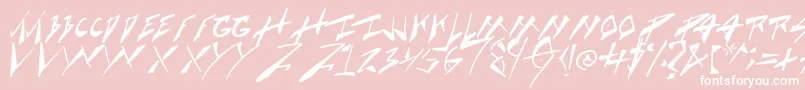 Cock Boat Font – White Fonts on Pink Background