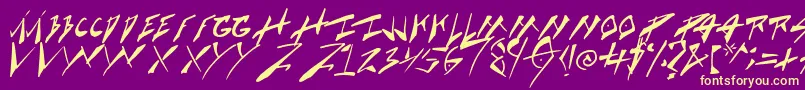 Cock Boat Font – Yellow Fonts on Purple Background