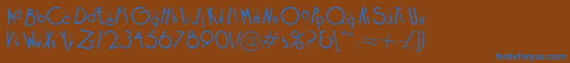 COCKB    Font – Blue Fonts on Brown Background