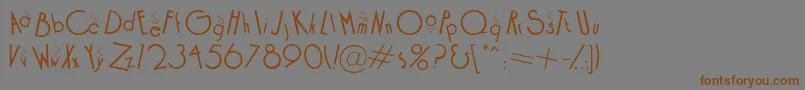 COCKB    Font – Brown Fonts on Gray Background
