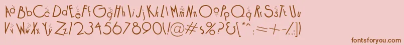 COCKB    Font – Brown Fonts on Pink Background