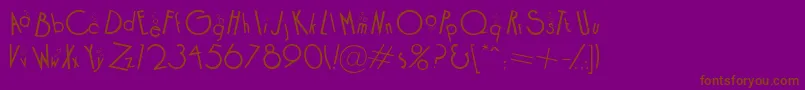 COCKB    Font – Brown Fonts on Purple Background