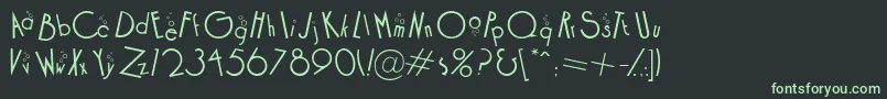 COCKB    Font – Green Fonts on Black Background
