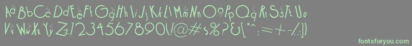 COCKB    Font – Green Fonts on Gray Background