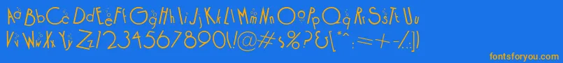 COCKB    Font – Orange Fonts on Blue Background