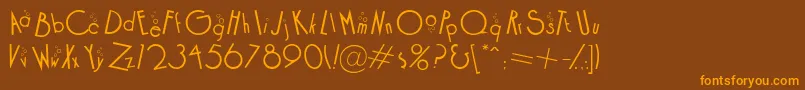 COCKB    Font – Orange Fonts on Brown Background