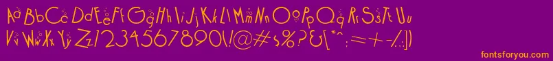 COCKB    Font – Orange Fonts on Purple Background