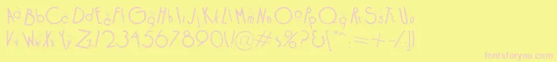 COCKB    Font – Pink Fonts on Yellow Background