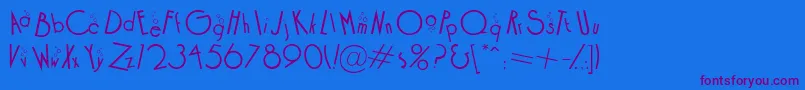 COCKB    Font – Purple Fonts on Blue Background