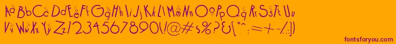 COCKB    Font – Purple Fonts on Orange Background