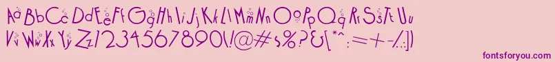 COCKB    Font – Purple Fonts on Pink Background