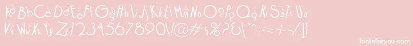 COCKB    Font – White Fonts on Pink Background