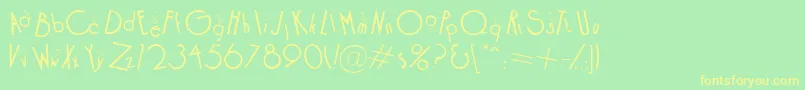 COCKB    Font – Yellow Fonts on Green Background