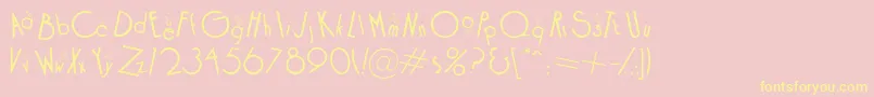 COCKB    Font – Yellow Fonts on Pink Background