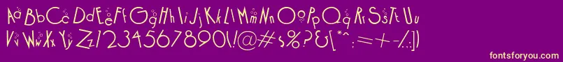 COCKB    Font – Yellow Fonts on Purple Background