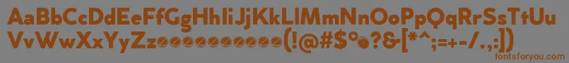 Cocogoose Classic ExtraBold trial Font – Brown Fonts on Gray Background